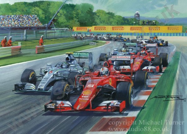 (image for) 2015 Hungarian Grand Prix - Giclee Print by Michael Turner
